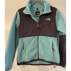 Preowned The North Face Fleece Jacket * Small, Green Full Zip Sherpa Pile MSS14